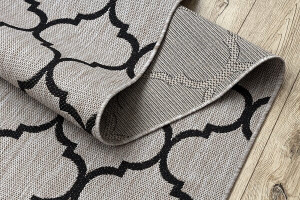 Balta Běhoun Sisal FLOORLUX 20608 Maroko stříbrný / černý Šíře: 70 cm