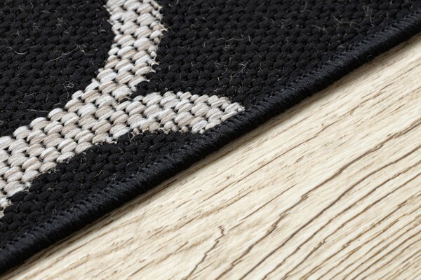 Balta Koberec Sisal FLOORLUX 20608 Maroko černý stříbrný 120 x 160