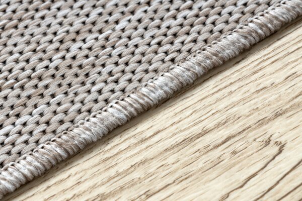 Balta Běhoun Sisal FLOORLUX 20608 Maroko stříbrný / černý Šíře: 70 cm