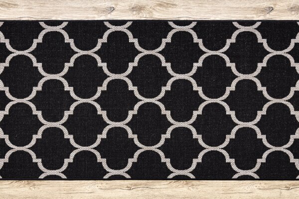 Balta Koberec Sisal FLOORLUX 20608 Maroko černý stříbrný 120 x 160