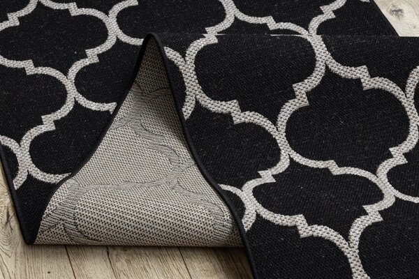 Balta Koberec Sisal FLOORLUX 20608 Maroko černý stříbrný 120 x 160