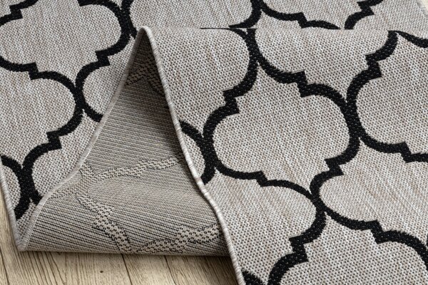 Balta Běhoun Sisal FLOORLUX 20608 Maroko stříbrný / černý Šíře: 70 cm