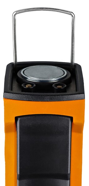 Solight pracovní nabíjecí LED lampa, 500lm + 70lm, COB, Li-Ion, USB, černooranžová WM20