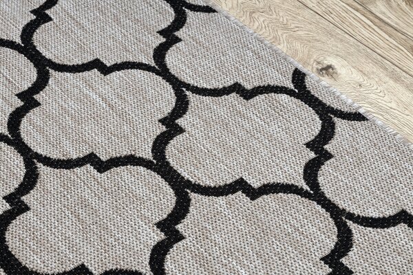 Balta Běhoun Sisal FLOORLUX 20608 Maroko stříbrný / černý Šíře: 70 cm