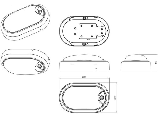 Philips - LED Nástěnné svítidlo se senzorem PROJECTLINE LED/15W/230V IP54