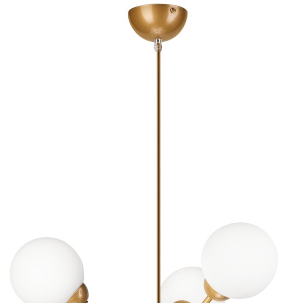Lustr na tyči RUBBY BALL 6xG9/5W/230V zlatá