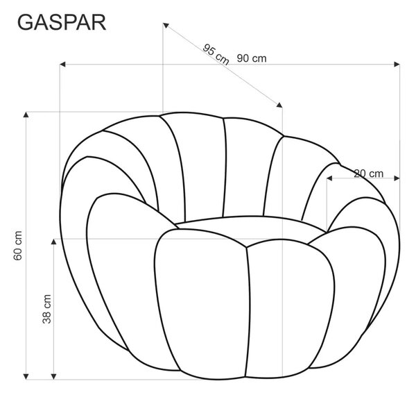 HALMAR Čalouněné křeslo GASPAR krémové