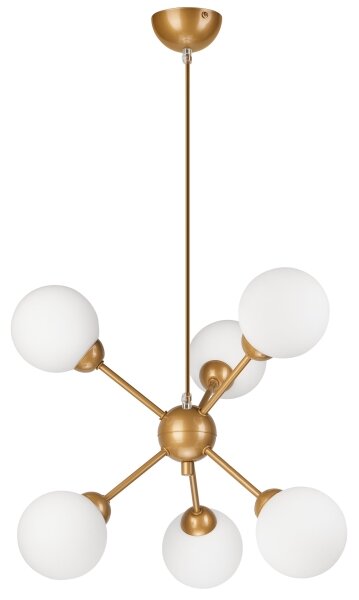 Lustr na tyči RUBBY BALL 6xG9/5W/230V zlatá