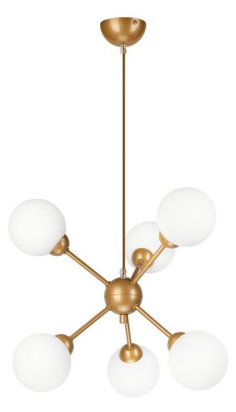 Lustr na tyči RUBBY BALL 6xG9/5W/230V zlatá