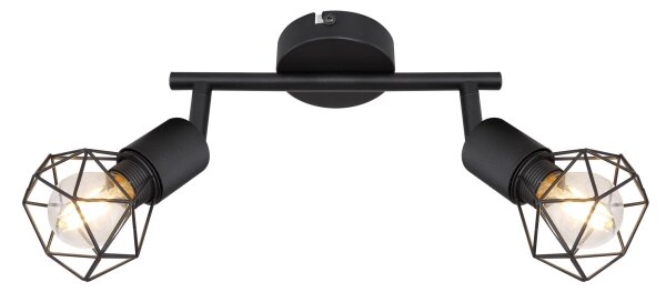 Globo - LED Bodové svítidlo XARA 2xE14/6W/230V černá