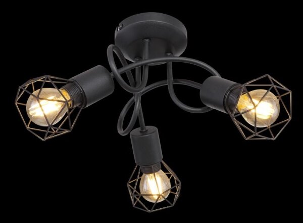 Globo - LED Přisazený lustr XARA 3xE14/6W/230V černá