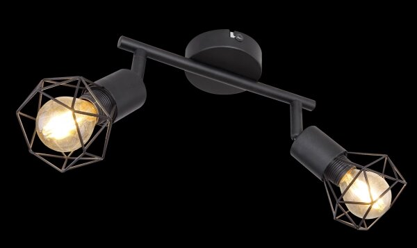 Globo - LED Bodové svítidlo XARA 2xE14/6W/230V černá