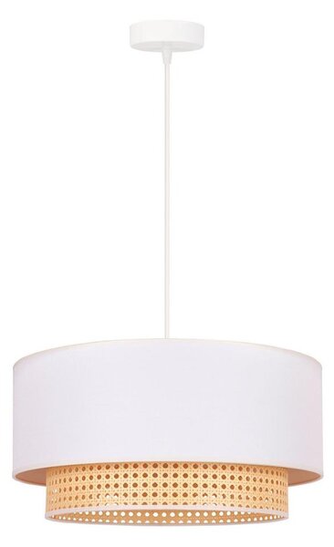 Duolla - Lustr na lanku BOHO 1xE27/15W/230V pr. 45 cm krémová/ratan