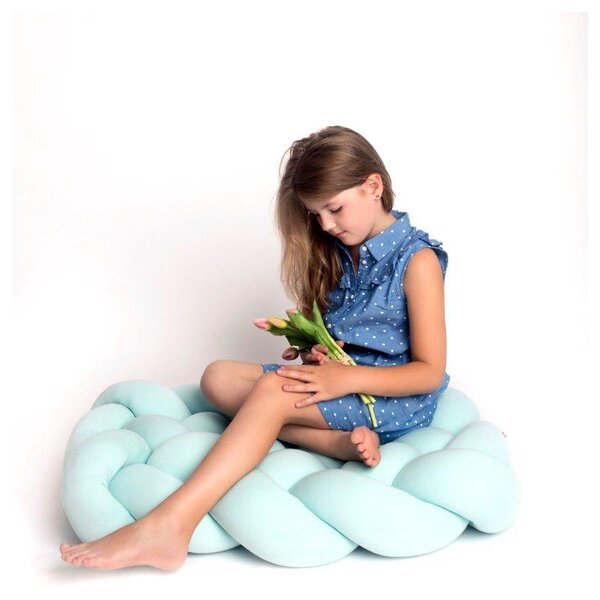 Dětský pokoj - Polštář uzlík na sezení v azurové barvě