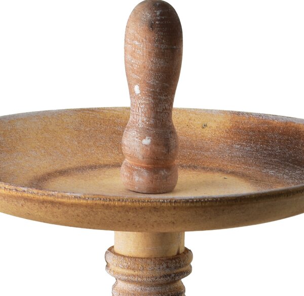 Mondex Dekorativní dvoupatrový podnos DAZ 30 cm hnědý