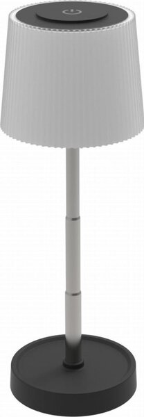 LED Stmívatelná venkovní nabíjecí stolní lampa LED/2W/5V IP44 1200 mAh šedá
