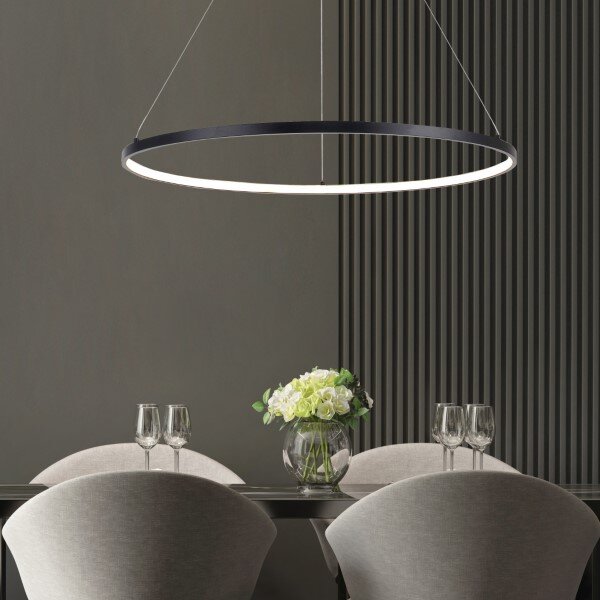 LED závěsné svítidlo 4400 lm 3000+4000+6000K černé Zuma Line HORIK PEN89424-90BK
