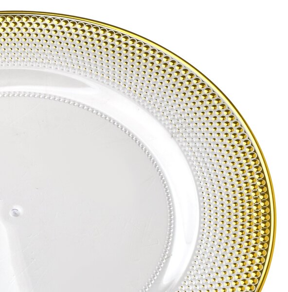 Mondex Dekorativní talíř BLANCHE CLEAR II. 30 cm zlatý