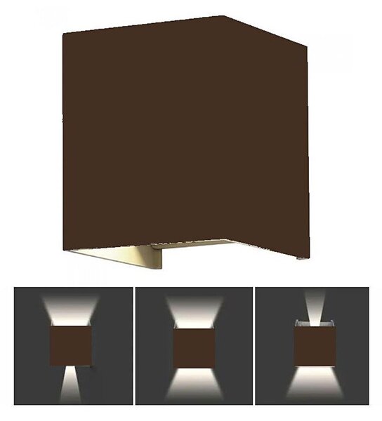 LED Venkovní nástěnné svítidlo LED/11W/230V 3000K IP65 hnědá