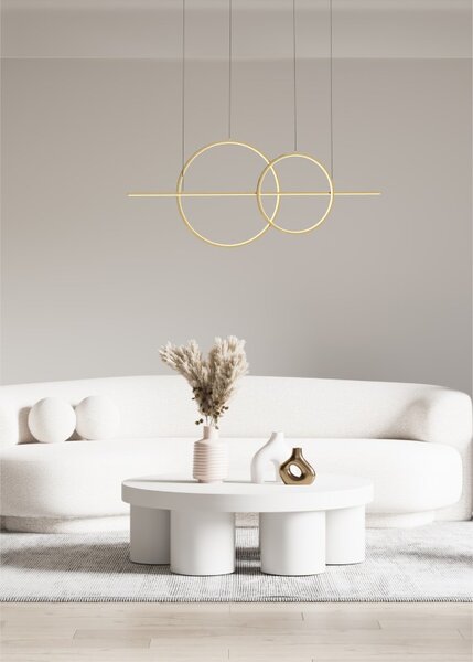 LED závěsné svítidlo 4000 lm 3000K zlaté 3-krokové stmívání Zuma Line CHOLET MD7358-2A-3GT