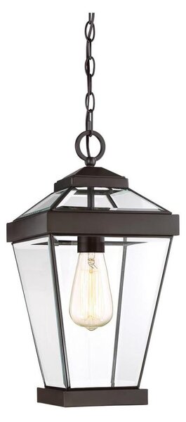 Quoizel QZ-RAVINE8-M - Venkovní lustr na řetězu RAVINE 1xE27/60W/230V IP23 hnědá