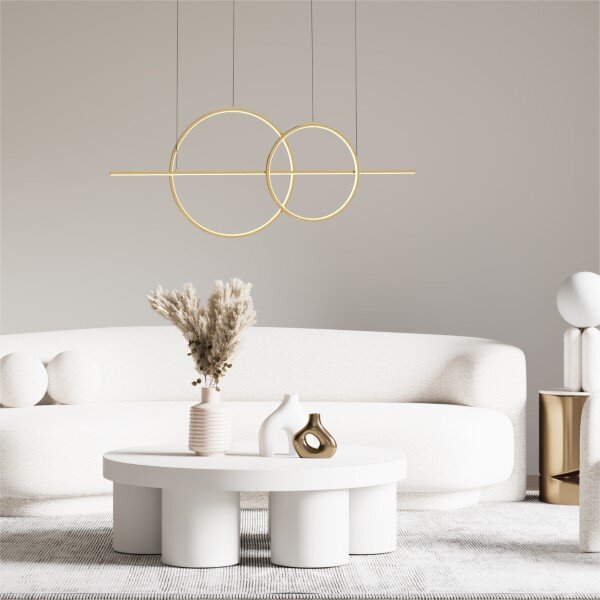 LED závěsné svítidlo 4000 lm 3000K zlaté 3-krokové stmívání Zuma Line CHOLET MD7358-2A-3GT