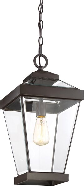 Quoizel QZ-RAVINE8-L - Venkovní lustr na řetězu RAVINE 1xE27/60W/230V IP23 hnědá