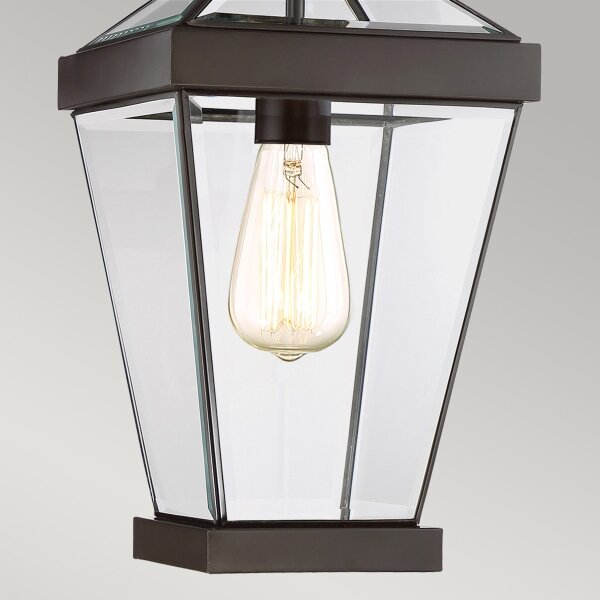 Quoizel QZ-RAVINE8-M - Venkovní lustr na řetězu RAVINE 1xE27/60W/230V IP23 hnědá
