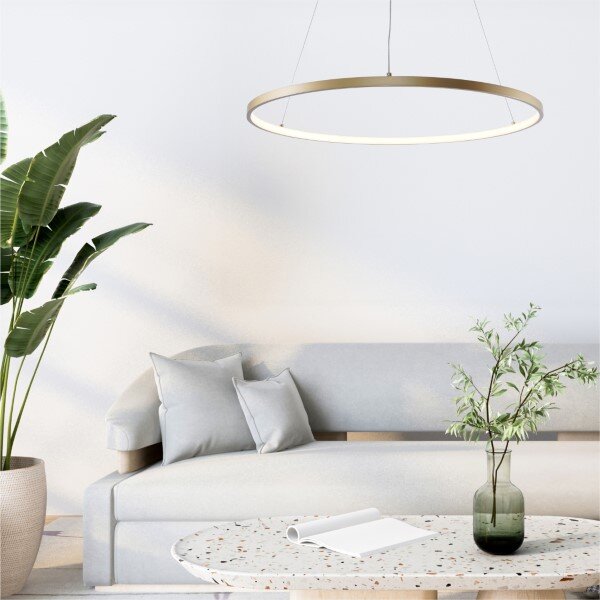 LED závěsné svítidlo 1700 lm 3000+4000+6000K zlaté Zuma Line BRENO 2023201-GD60