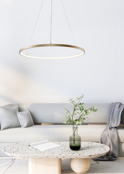 LED závěsné svítidlo 1700 lm 3000+4000+6000K zlaté Zuma Line BRENO 2023201-GD60