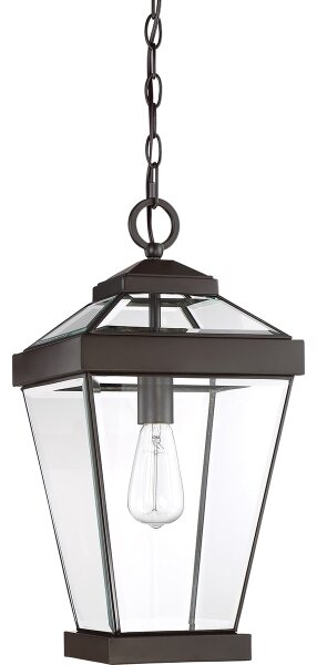 Quoizel QZ-RAVINE8-L - Venkovní lustr na řetězu RAVINE 1xE27/60W/230V IP23 hnědá
