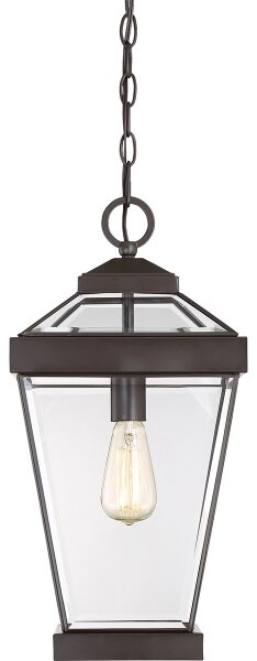 Quoizel QZ-RAVINE8-L - Venkovní lustr na řetězu RAVINE 1xE27/60W/230V IP23 hnědá