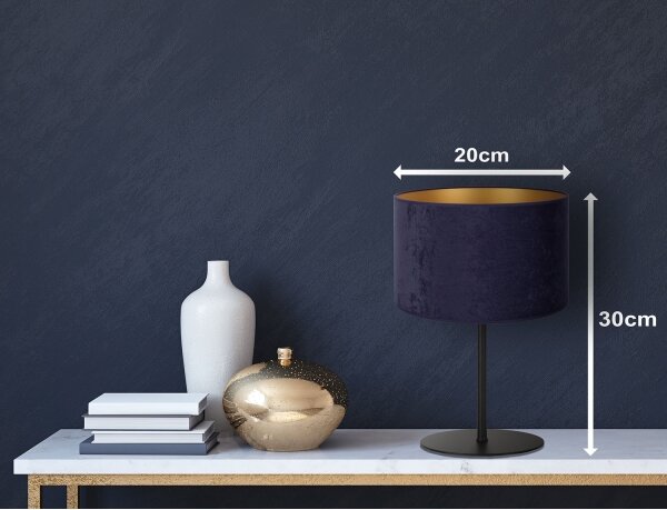 Duolla - Stolní lampa ROLLER 1xE14/15W/230V pr. 20 cm modrá/zlatá