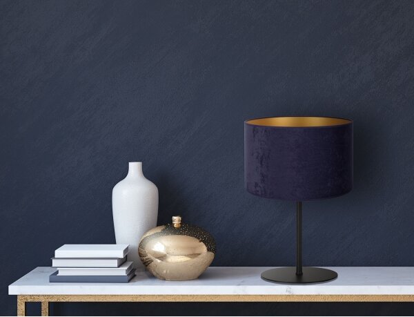 Duolla - Stolní lampa ROLLER 1xE14/15W/230V pr. 20 cm modrá/zlatá