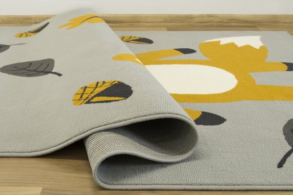 Associated Weavers Dětský kusový koberec LUNA KIDS 534431/89945 Liška světle šedý / hořčicový Rozměr: 100x150 cm