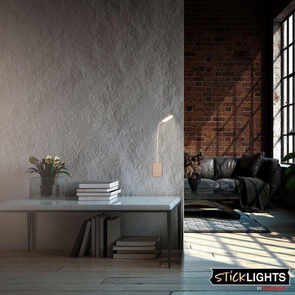 BRILONER Cielo lampa na čtení - 2W, 200lm, LED, nabíjecí, stmívatelné, dotykový vypínač, bezdrátové, béžová 2361011