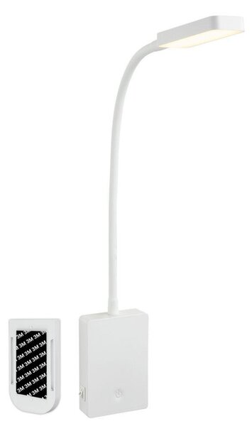 BRILONER Cielo lampa na čtení - 2W, 200lm, LED, nabíjecí, stmívatelné, dotykový vypínač, bezdrátové, bílé 2361016