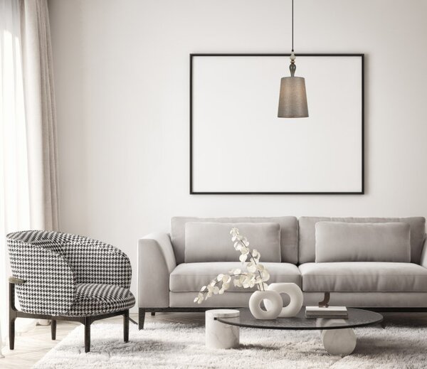 Závěsné svítidlo 1x E27 šedá ITALUX Nerom PND-22374C-BK