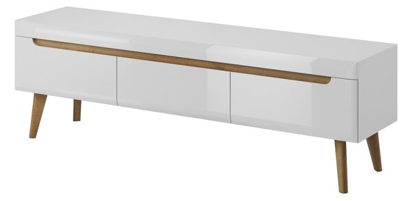 Piaski Televizní stolek Nordi 160 cm bílý/dub Riviéra