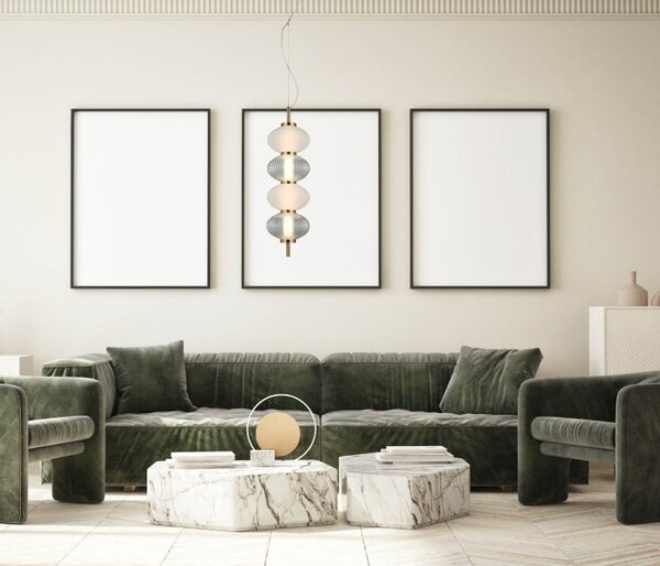 LED závěsné svítidlo 1000 lm 3000K průhledná ITALUX Testa PND-84938-4V-BK