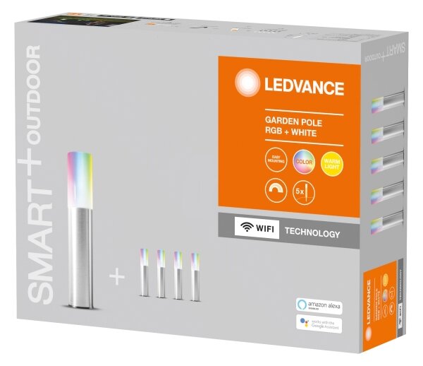 Ledvance - SADA 5x LEDRGBW Venkovní lampa SMART+ GP5xLED/5,7W/230V IP65 Wi-Fi