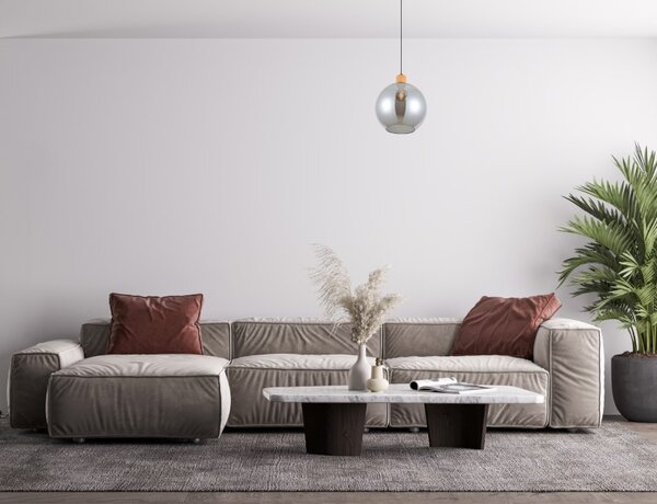 Závěsné svítidlo 1x E27 kouřová ITALUX Potan PND-67497-WO-SG