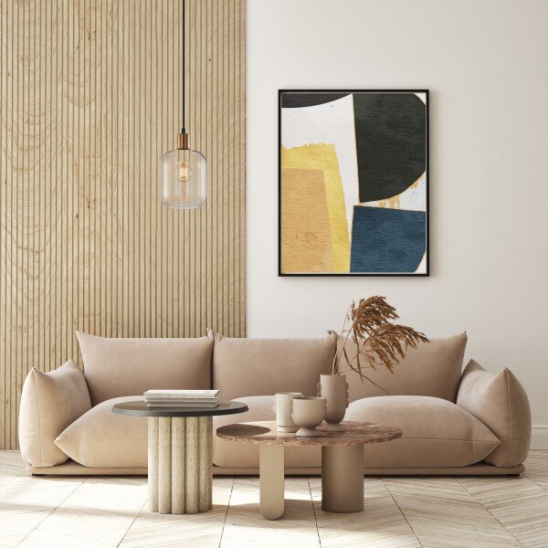 Závěsné svítidlo 1x E27 jantarová ITALUX Norlis PND-54738A-1-BRO-AMB