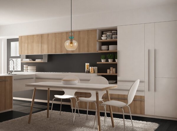Závěsné svítidlo 1x E27 béžová ITALUX Busco PND-30263-1A-BRO-AMB