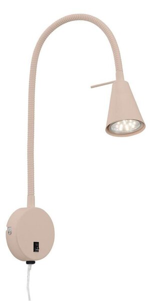BRILONER Tusa Bett lampa na čtení - 4,7W, 400lm, LED, vypínač, nastavitelná, béžová 2082011