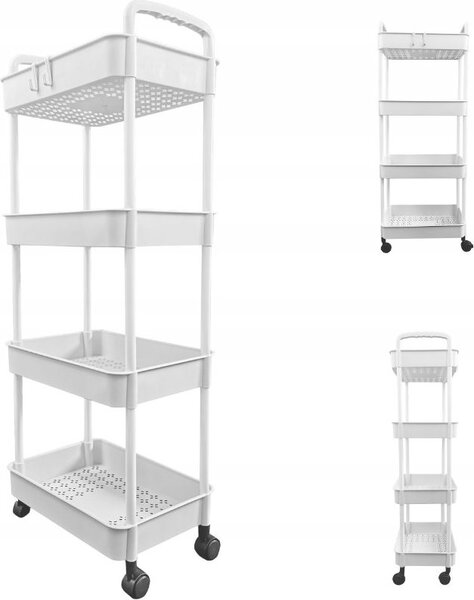 Kontrast Kuchyňský vozík OSIRIS 105,5 cm bílý