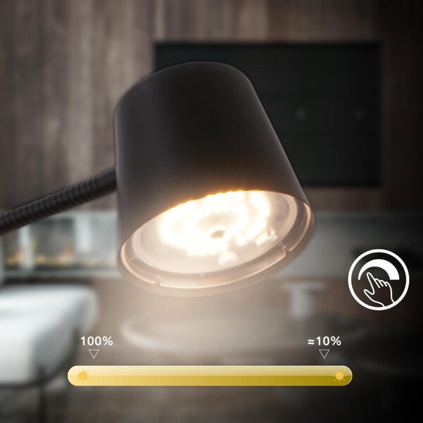 BRILONER Cielo LED stojanová bezdrátová lampa, stmívatelná, dotykový vypínač, černá 1502015
