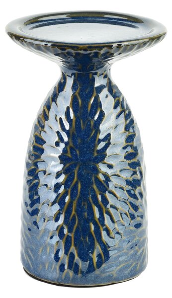 Mondex Keramický svícen YARINE BLUE 16,5 cm modrý