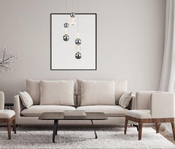 LED závěsné svítidlo 1300 lm 3000K chromová ITALUX Oter PND-83728-21W-3K-CH
