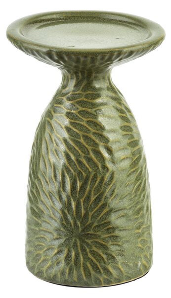 Mondex Keramický svícen YARINE GREEN 16,5 cm zelený
